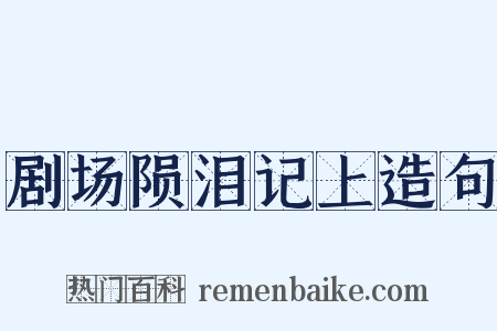 剧场陨泪记上造句是什么意思的图片